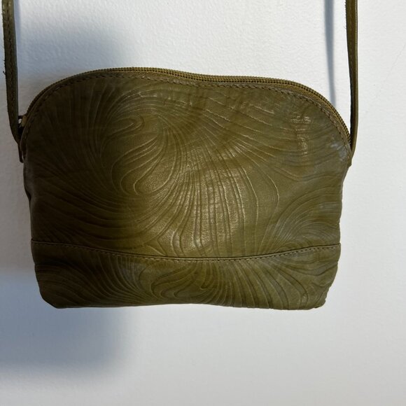Barganza 100% Leather Bag.  Green - Picture 5 of 6